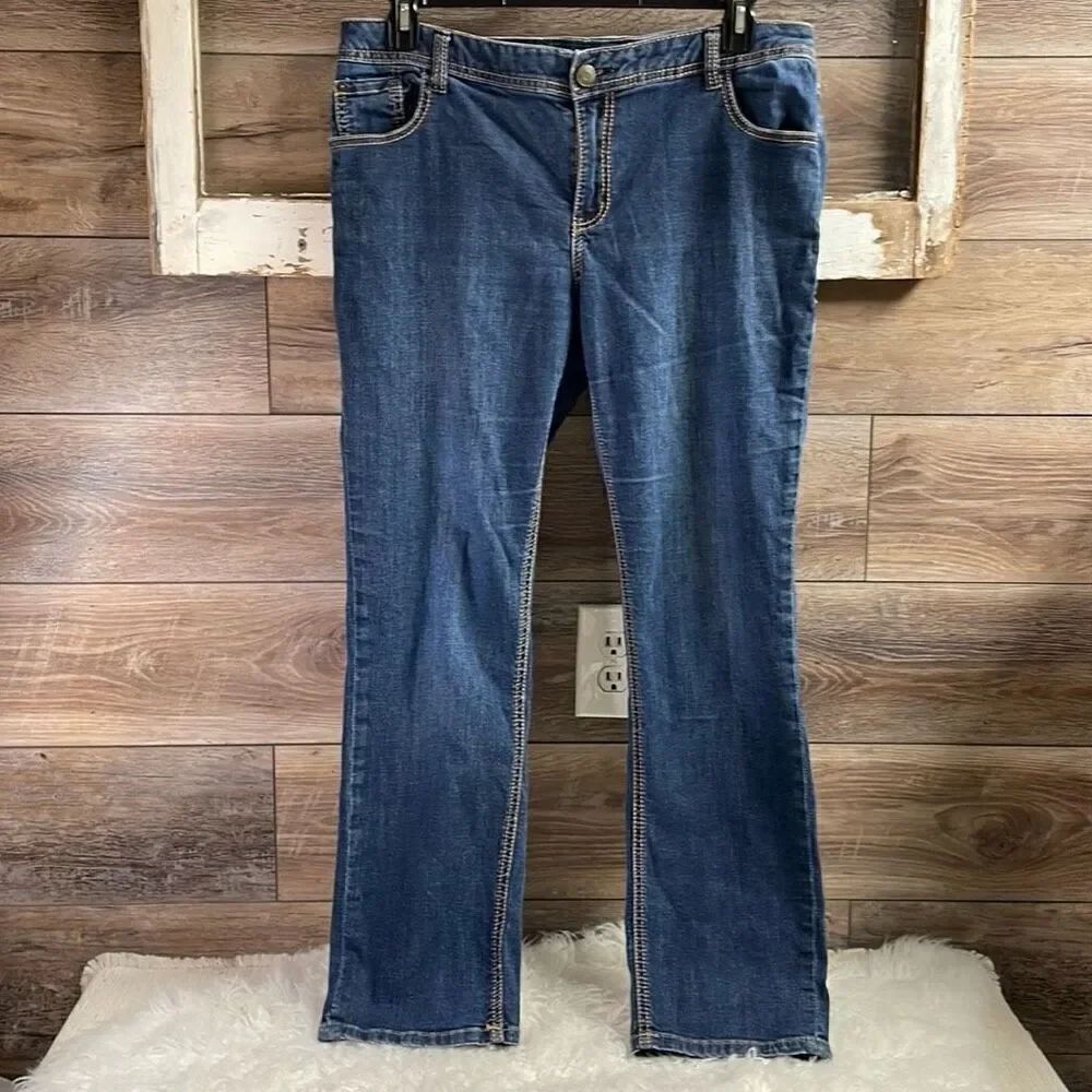 LANE BRYANT Womens Straight Leg Denim Jeans Blue Size 16